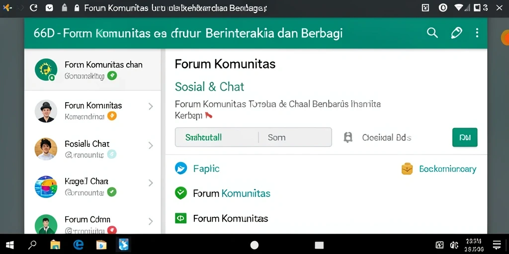Antarmuka interaktif 66D untuk Forum Komunitas yang menarik.