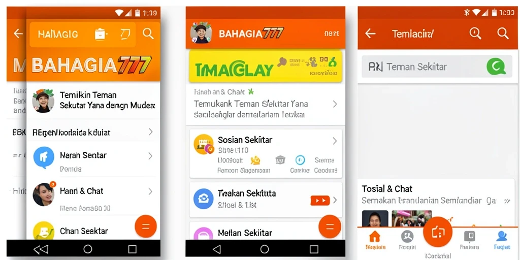 Antarmuka BAHAGIA777 yang menarik dan interaktif untuk Teman Sekitar.