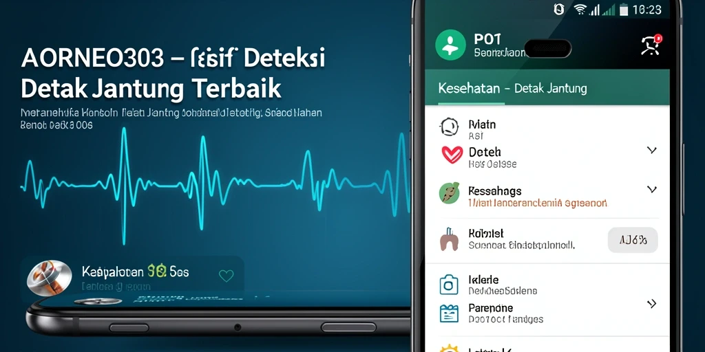 Tampilan antarmuka BORNEO303 untuk pemantauan detak jantung.