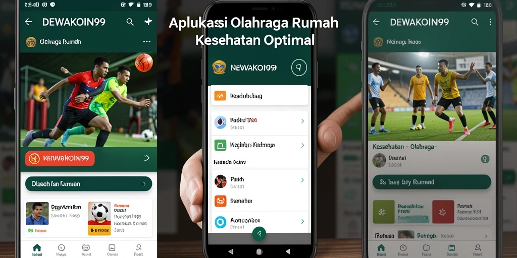 Antarmuka aplikasi DEWAKOIN99 yang intuitif dan menarik untuk olahraga rumah.