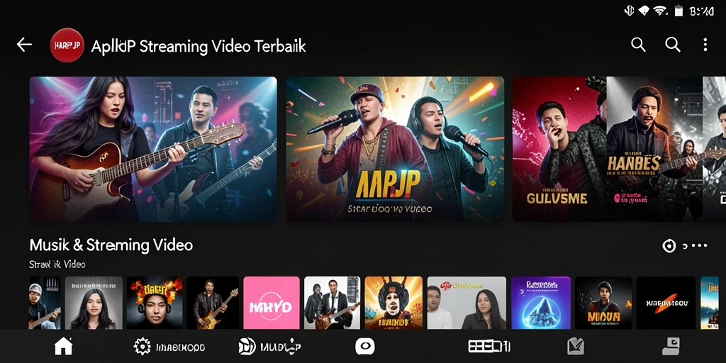 Antarmuka intuitif dari aplikasi Streaming Video HARAPJP.