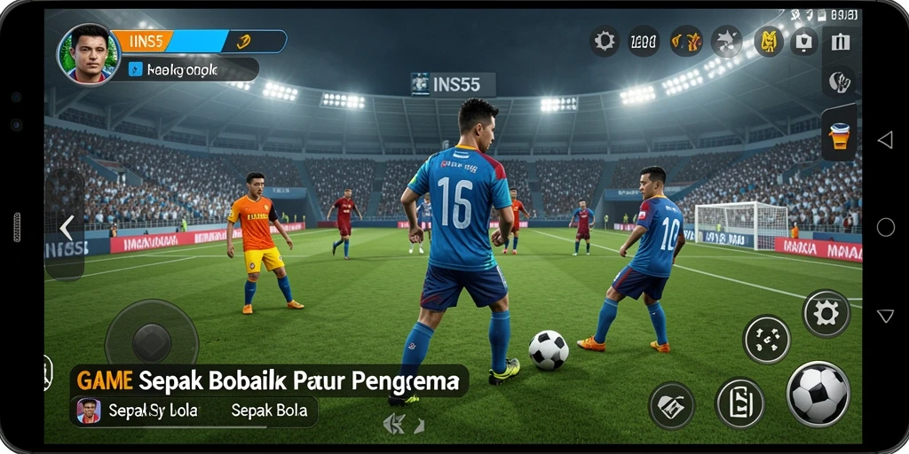 Antarmuka menarik dan fungsional dari game Sepak Bola INS55.