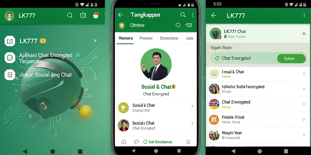 Tampilan antarmuka LK777 yang modern dan fungsional untuk Chat Encrypted.