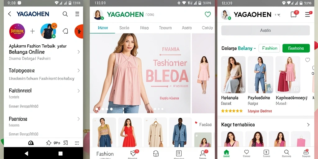 Tampilan utama YAGAOHEN menunjukkan beragam produk fashion menarik.