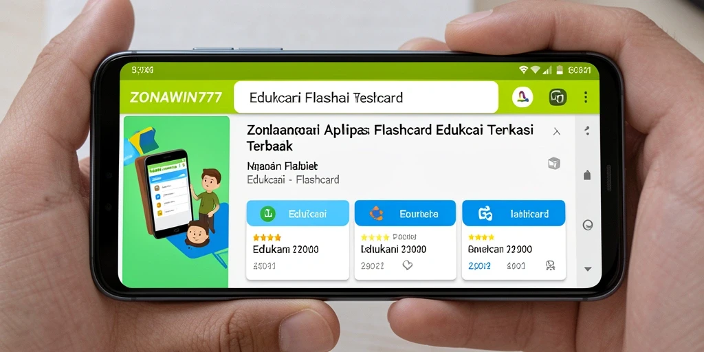 Tampilan antarmuka aplikasi flashcard ZONAWIN777 yang menarik.